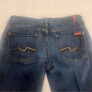 7 For All Mankind Dark Blue Straight Leg Jeans